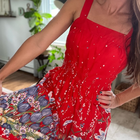 Vintage 70s floral midi dress - Picture 6 of 7